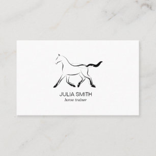 Elegant Horse Horse Trainer Business Card