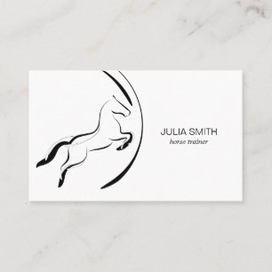 Elegant Horse Horse Trainer Business Card