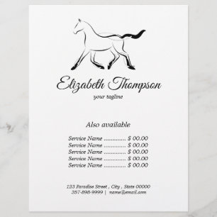 Elegant horse in black color flyer