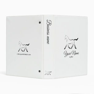 Elegant horse in black color mini binder