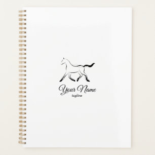 Elegant horse in black color planner