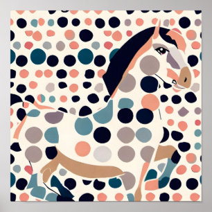 Elegant Horse Kids Vibrant Room Nursery  Poster