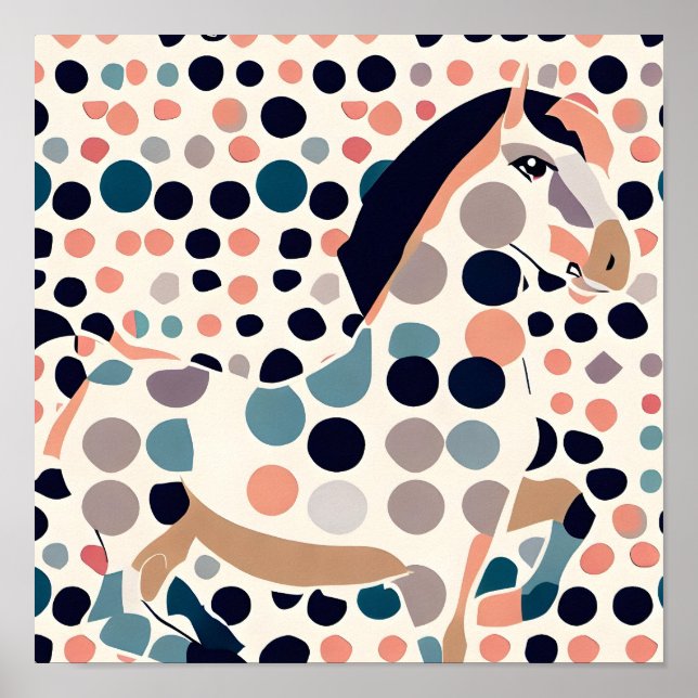 Elegant Horse Kids Vibrant Room Nursery  Poster (Front)