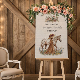Elegant Horse Lover Birthday Foam Board