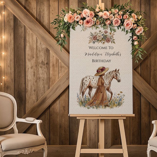 Elegant Horse Lover Birthday Foam Board (Creator Uploaded)