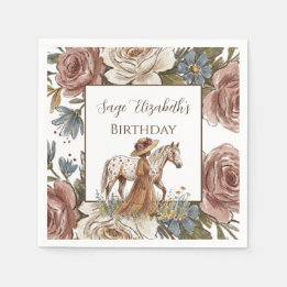 Elegant Horse Lover Birthday  Napkins