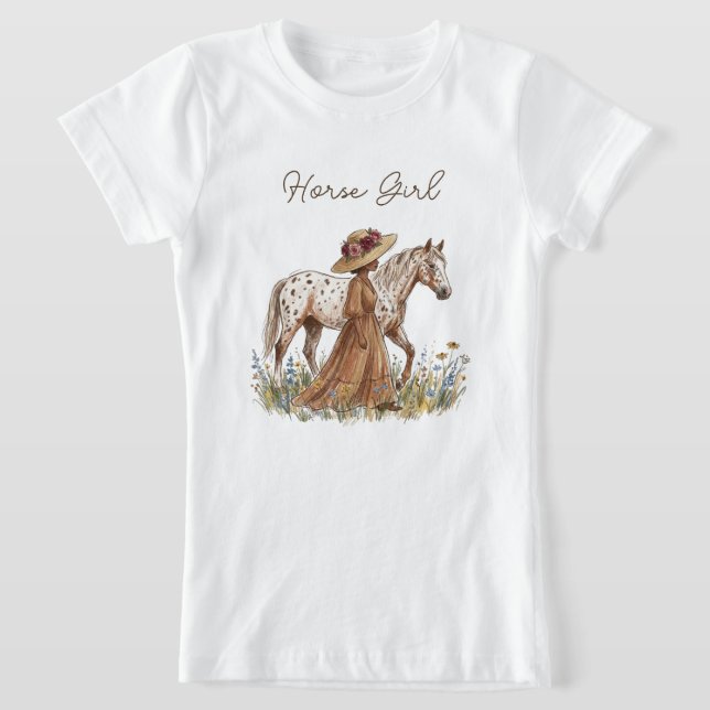 Elegant Horse Lover  T-Shirt (Laydown)