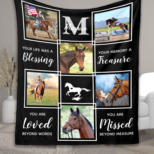Elegant Horse Memorial Personalized Photo Collage