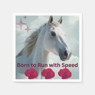 Elegant Horse Portrait for Equestrian Souls Napkins
