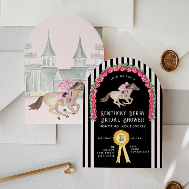 Elegant Horse Race Derby Bridal Shower Invitation | Zazzle