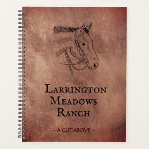 Elegant Horse Ranch Business Personalized Planner