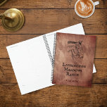 Elegant Horse Ranch Business Personalized Planner<br><div class="desc">This Weekly Planner with a "month at-a-glance" for each month has a distressed leathery brown background. It has a beautiful hand-drawn western horse head (by #odinillustration) with the classic western font. Perfect for your ranch business! You have the option of 2 or 3 lines for your Ranch name. Just leave...</div>