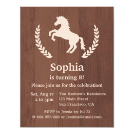 Elegant Horse Silhouette Birthday Party Invitation