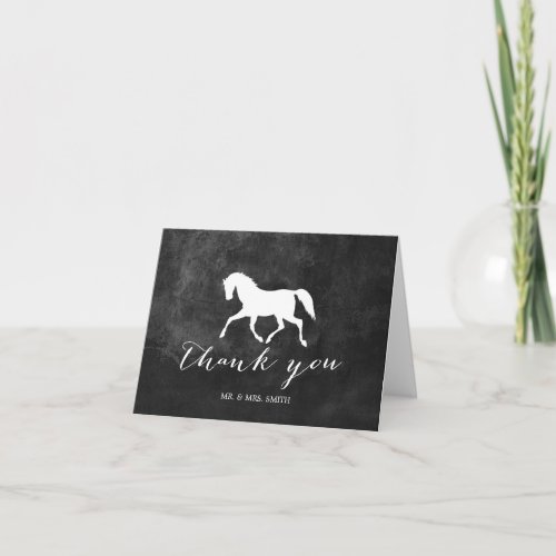 Elegant Horse Wedding Thank You