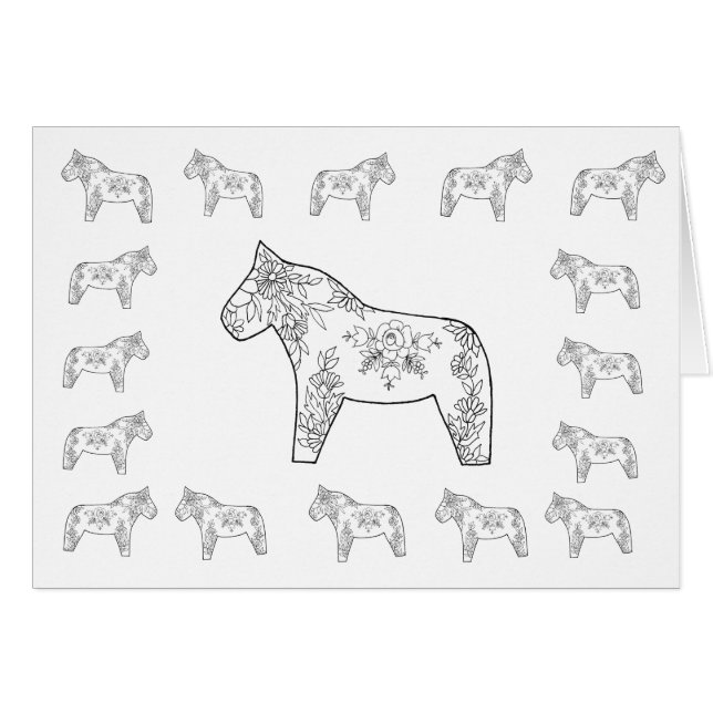 Elegant Horses, blank inside (Front Horizontal)