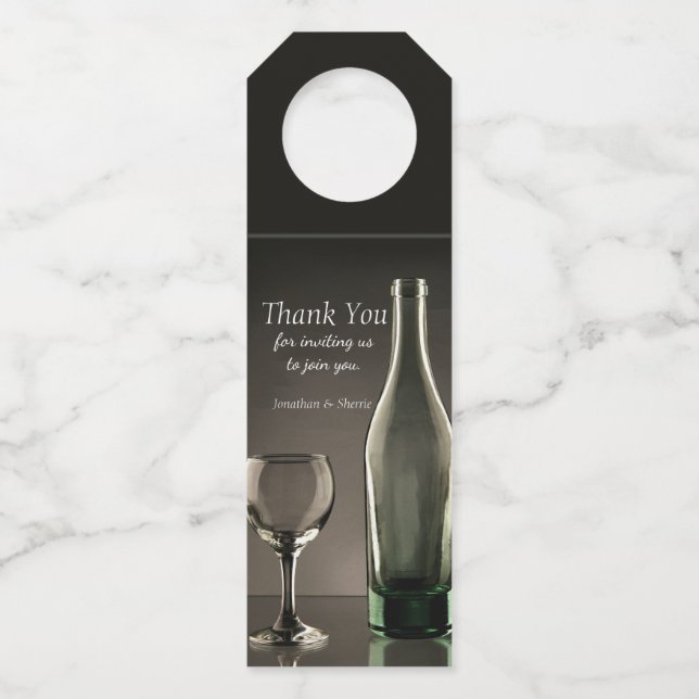 Elegant Hostess Gift Wine Bottle Hanger (Front)