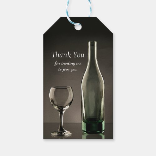 Elegant Hostess Holiday Wine Bottle Gift Tag