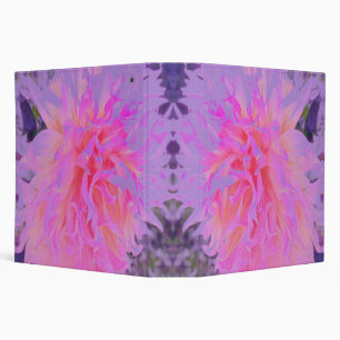 Elegant Hot Pink and Magenta Decorative Dahlia 3 Ring Binder