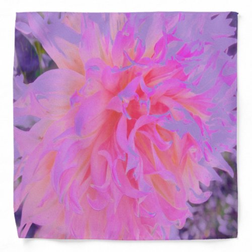 Elegant Hot Pink and Magenta Decorative Dahlia Bandana