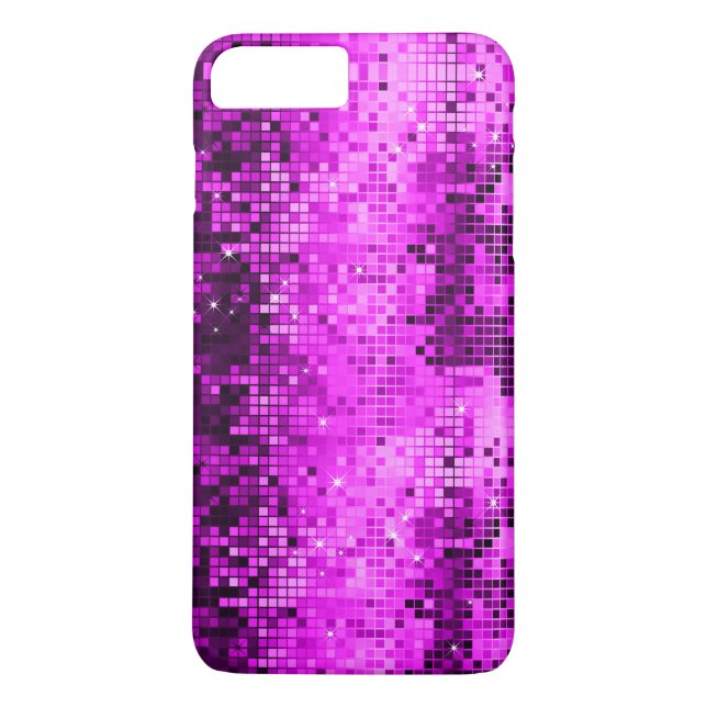 Elegant Hot Pink DiscoBall Glitter & Sparkles Case-Mate iPhone Case (Back)