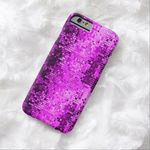 Elegant Hot Pink DiscoBall Glitter  Sparkles Barely There iPhone 6 Case