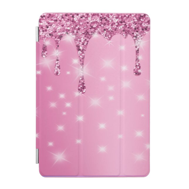 Elegant Hot Pink Glitter Drip  iPad Mini Cover (Front)