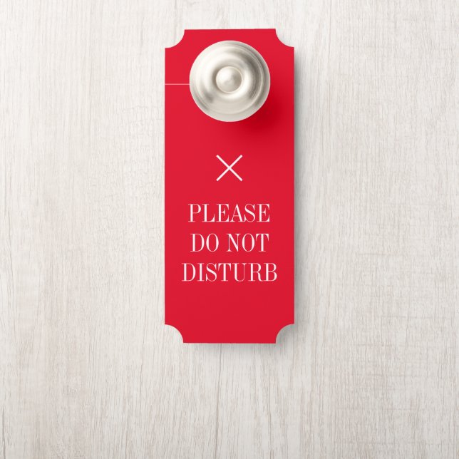 Elegant hotel door hanger for housekeeping service (On Knob)