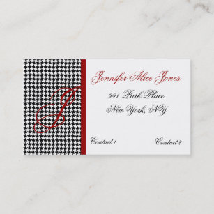 Elegant Hounds Tooth Pattern Business Card