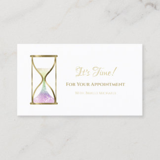 Elegant Hourglass Appointment Reminder