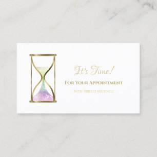 Elegant Hourglass Appointment Reminder Card