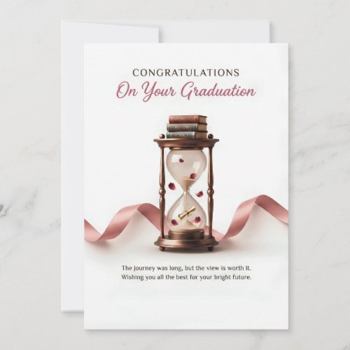 Elegant Hourglass Graduation Card