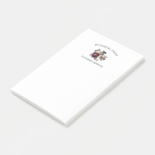 Elegant House Cleaning Service Floral Business Post-it Notes