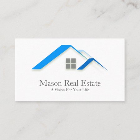 Elegant House Roof Real Estate - Business Card