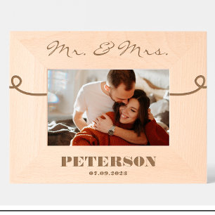 Elegant Housewarming Name Custom Wood Frames