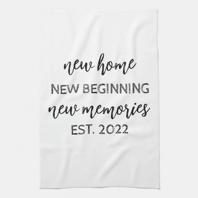Elegant Housewarming New Home Gift Tea Towel  (Vertical)