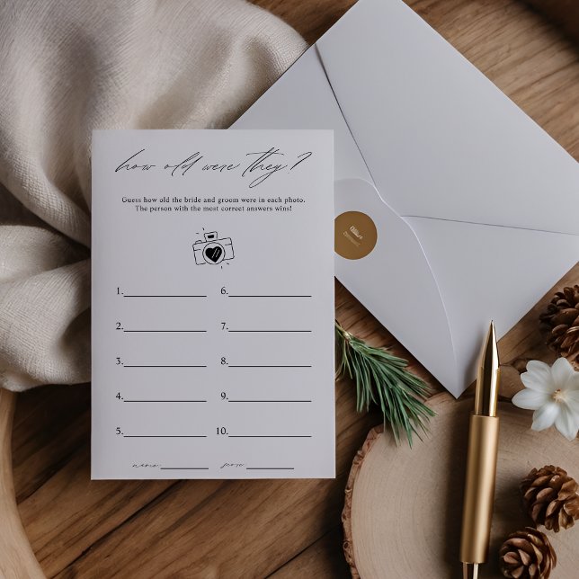 Elegant How Old Were They Bridal Shower Game (Creator Uploaded)