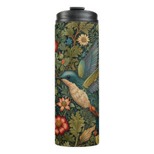 Elegant Hummingbird artwork bohemian floral  Thermal Tumbler