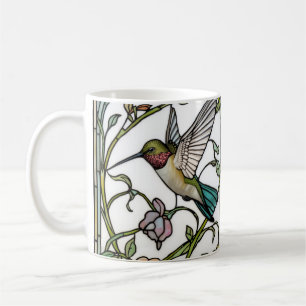 Elegant hummingbird artwork botanical boho chic coffee mug