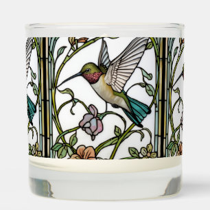 Elegant hummingbird artwork botanical boho chic scented candle