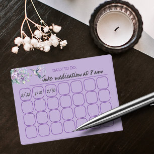 Elegant Hummingbird Daily To Do Tracker Post-it Notes