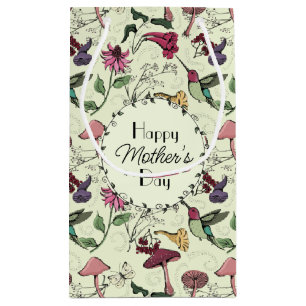 Elegant Hummingbird Happy Mothers Day Small Gift Bag