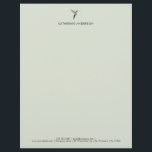 Elegant Hummingbird  Letterhead<br><div class="desc">Elegant letterhead with a green hummingbird in flight. The font style,  font size and font color can be changed by clicking on "Edit using design tool".</div>
