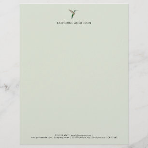 Elegant Hummingbird Letterhead