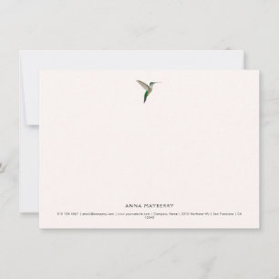 Elegant Hummingbird Note Card