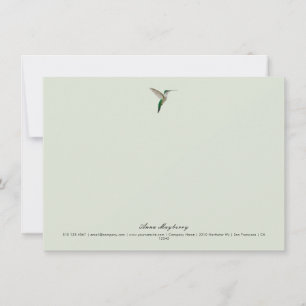 Elegant Hummingbird Note Card
