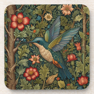 Elegant hummingbird romantic boho chic beverage coaster