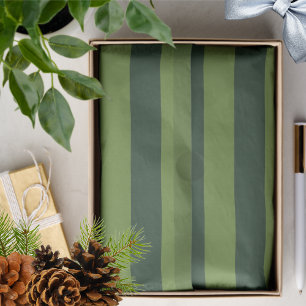 Elegant Hunter Green Garden Green Stripe Tissue Paper