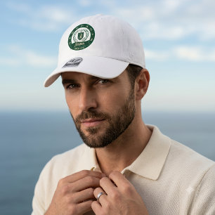 Elegant Hunter Green Laurel Wreath Monogram 47 Brand Hat