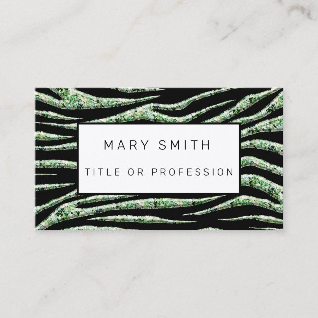 Elegant Hybrid Floral-Animal Business Card (Front)