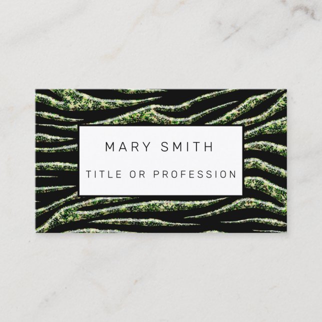 Elegant Hybrid Floral-Animal Business Card (Front)